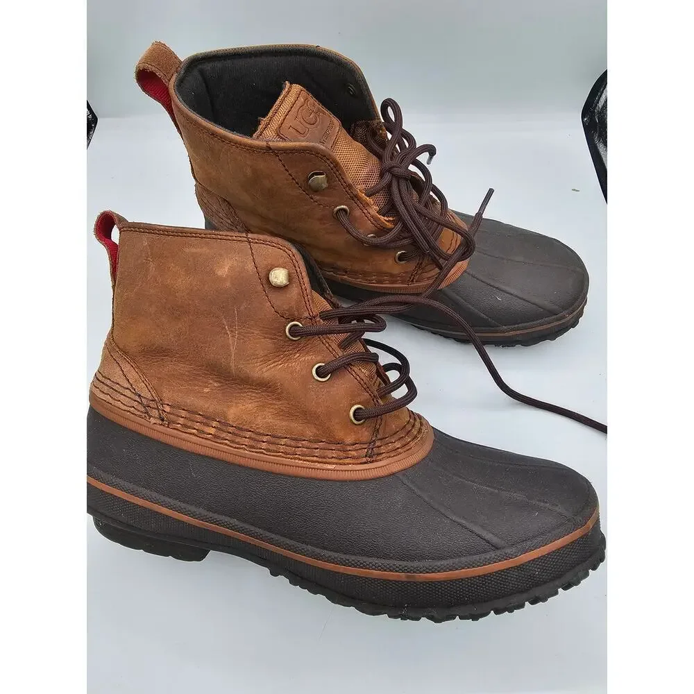 UGG Zetik Waterproof Duck Boots -Chestnut Leather -Men’s US 8